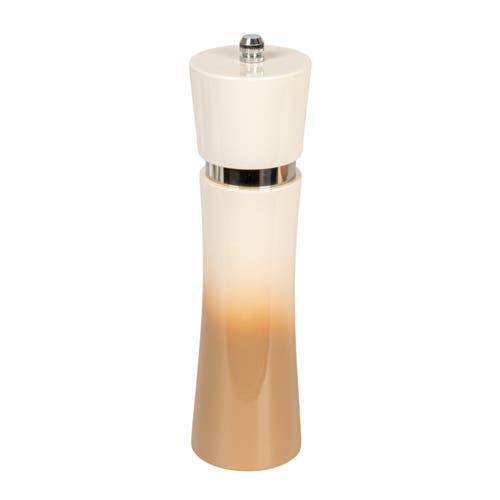 Storied Home Rubberwood Salt/pepper Mill, Cream Color And Tan Ombre In Neutral