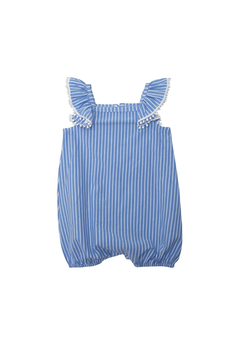 Mabel + Honey Piper Ruffled Tank Romper, Main, color, Blue