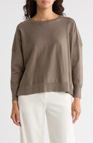 Adrianna Papell Drop Shoulder Tunic Sweater