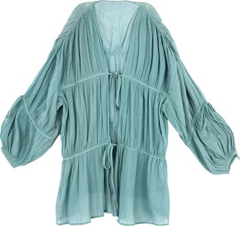 Ruffle Tie Front Top