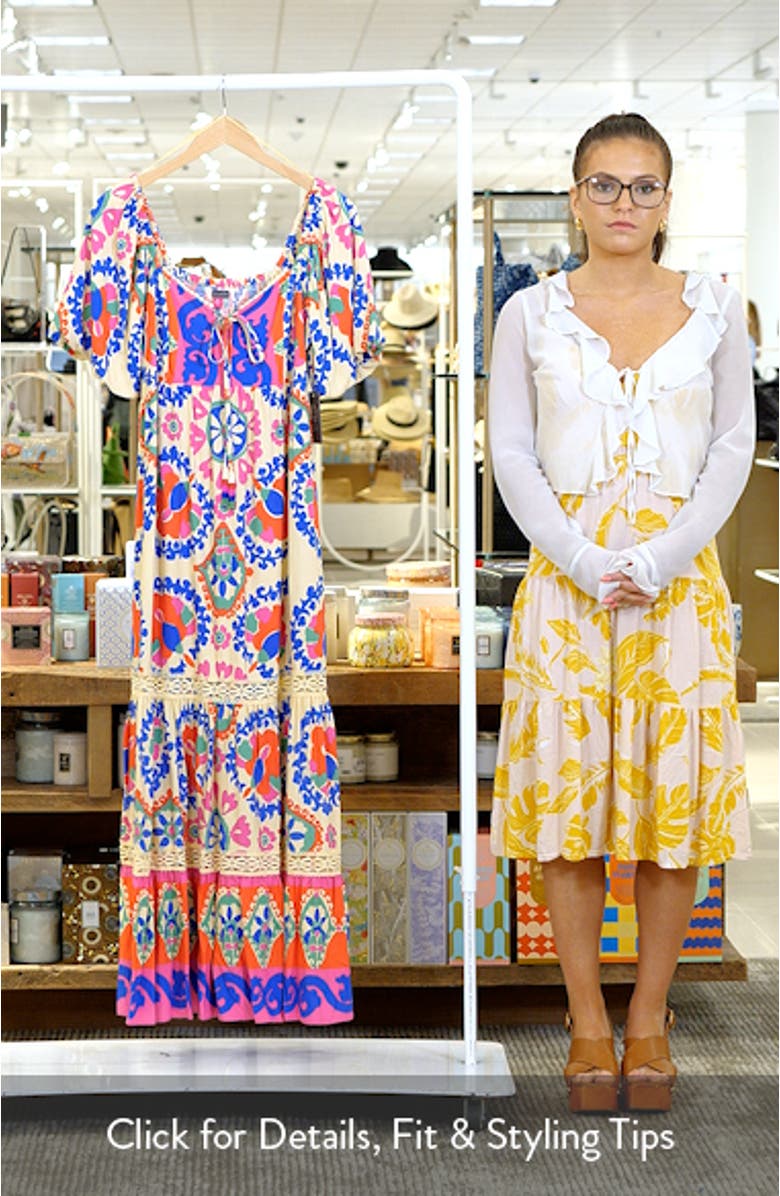 Print Tiered Maxi Dress, sales video thumbnail