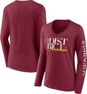 FANATICS Women's Fanatics Branded Burgundy Washington Commanders Hometown Sweep Long Sleeve V-Neck T-Shirt