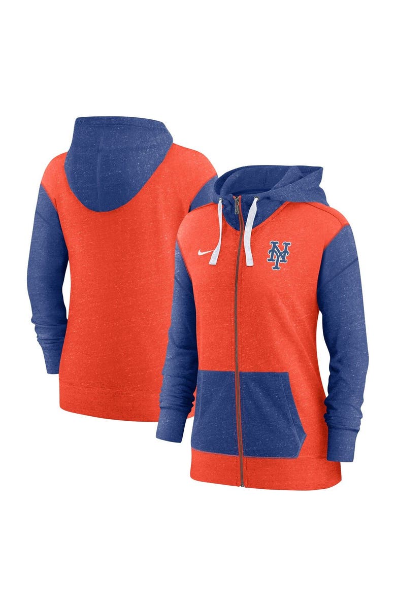 Nike Women's Nike Orange New York Mets Full-Zip Hoodie, Main, color, 