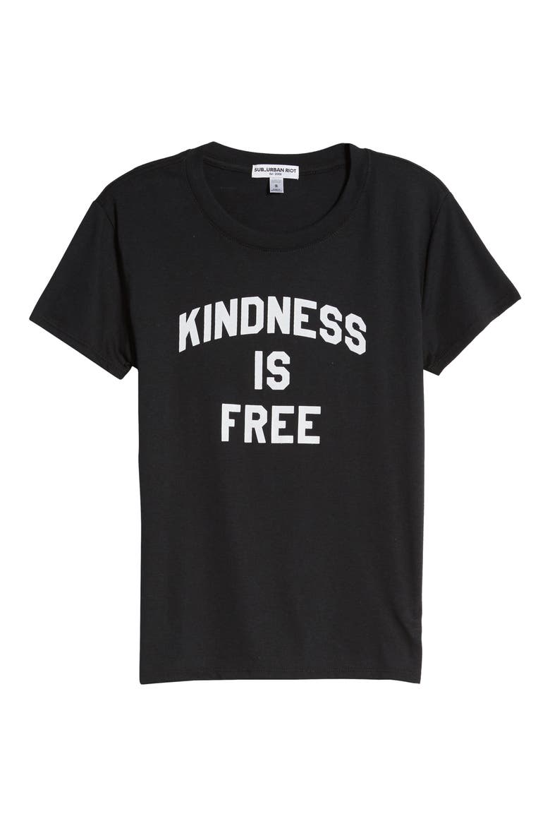 Kindness Is Free Graphic Tee, Alternate, color, BLACK