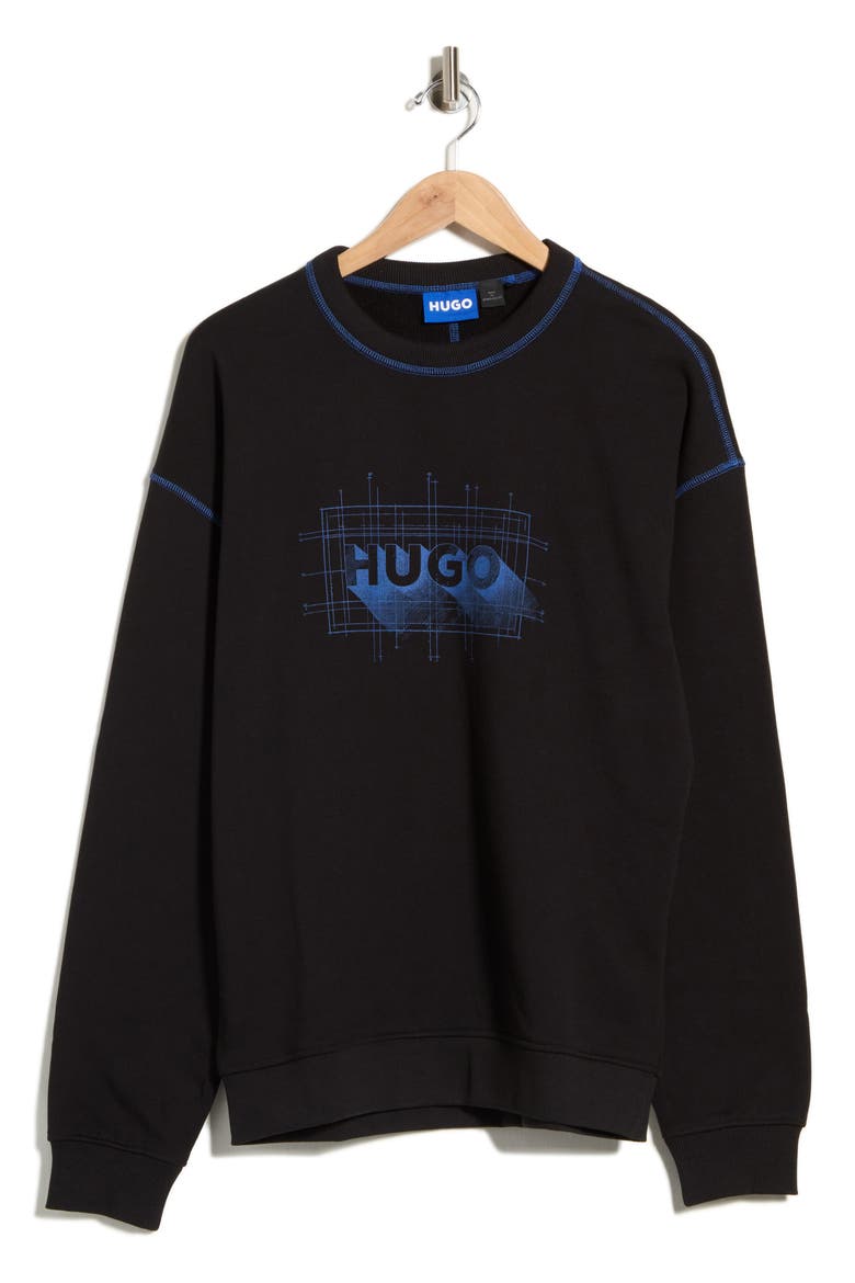 Nothalic Cotton Graphic Sweatshirt, Main, color, BLACK