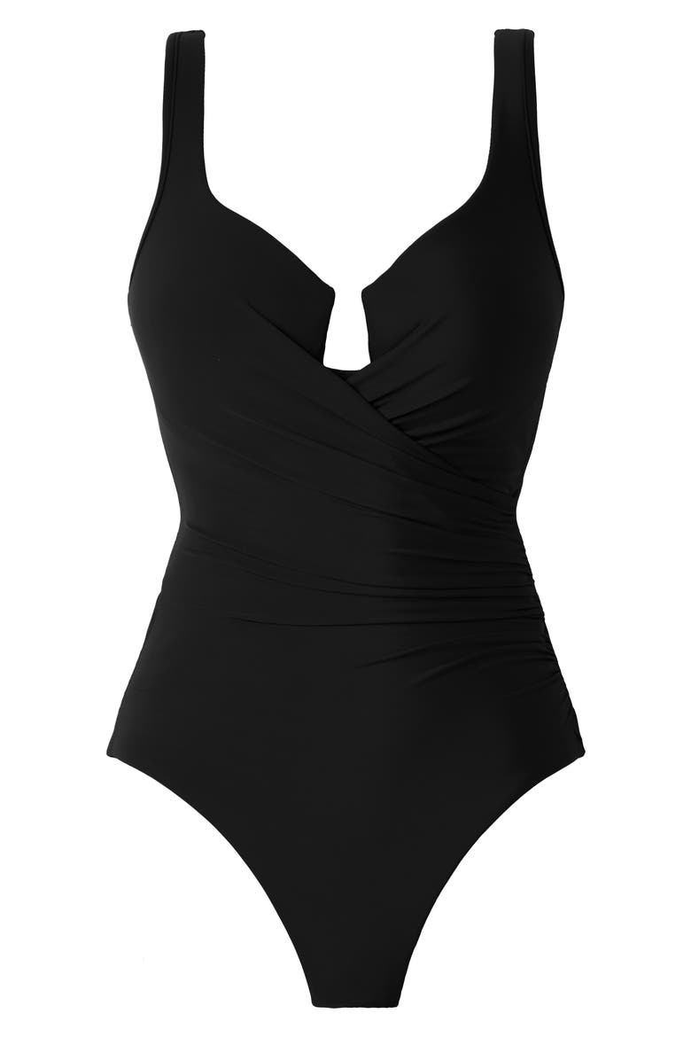Escape One-Piece Swimsuit, Alternate, color, BLACK