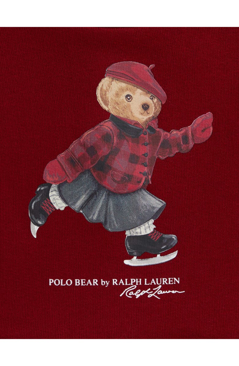 Ralph Lauren Skater Peplum Graphic Sweatshirt & Joggers Set, Alternate, color, Red