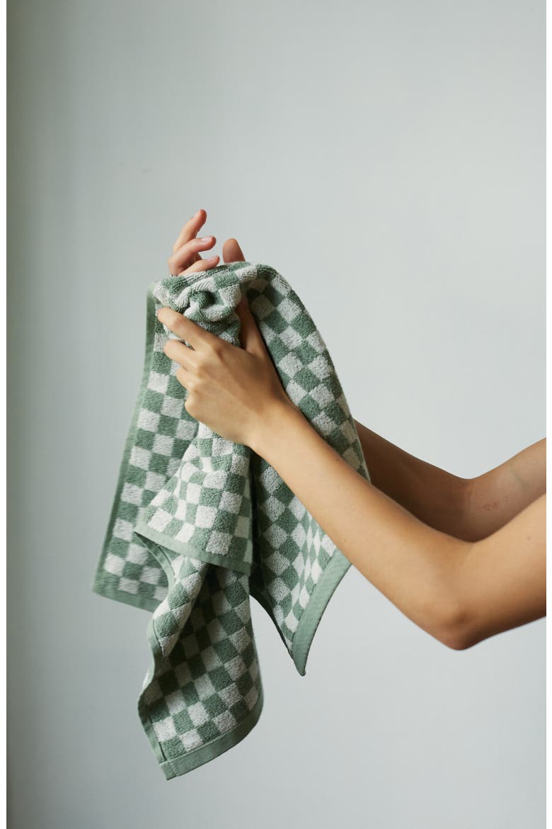 Josephine Organic Cotton Hand Towel, Alternate, color, GREEN