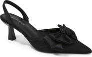 BERNESS Michaela Bow Kitten Heel Pointed Toe Slingback Pump