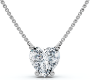 Bliss Diamond Certified 3Ct Heart Solitaire Diamond Pendant Necklace 14k Gold Lab Grown