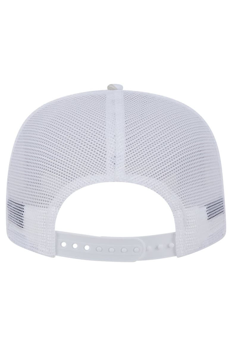 Men's New Era White Pittsburgh Pirates Logo Dunes A-Frame Trucker 9FIFTY Snapback Hat, Alternate, color, White
