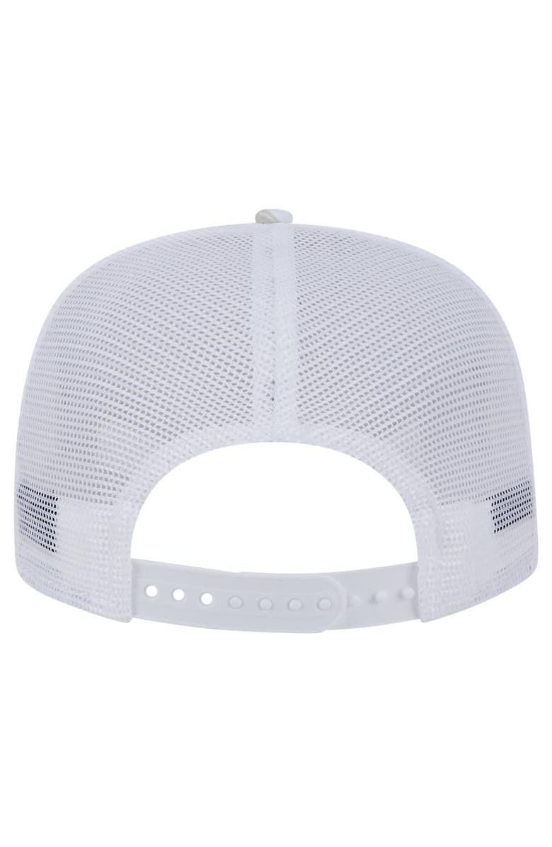 New Era Men's New Era White Pittsburgh Pirates Logo Dunes A-Frame Trucker 9FIFTY Snapback Hat, Alternate, color, White