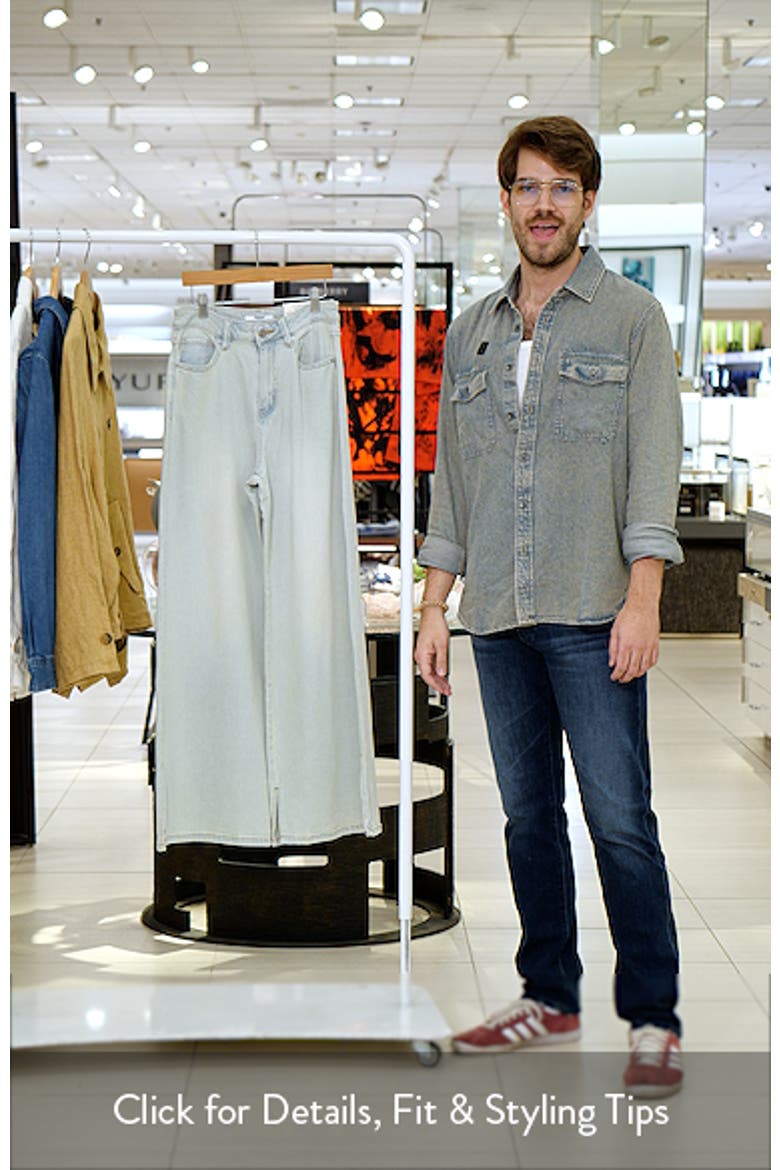 Side Slit Wide Leg Jeans video