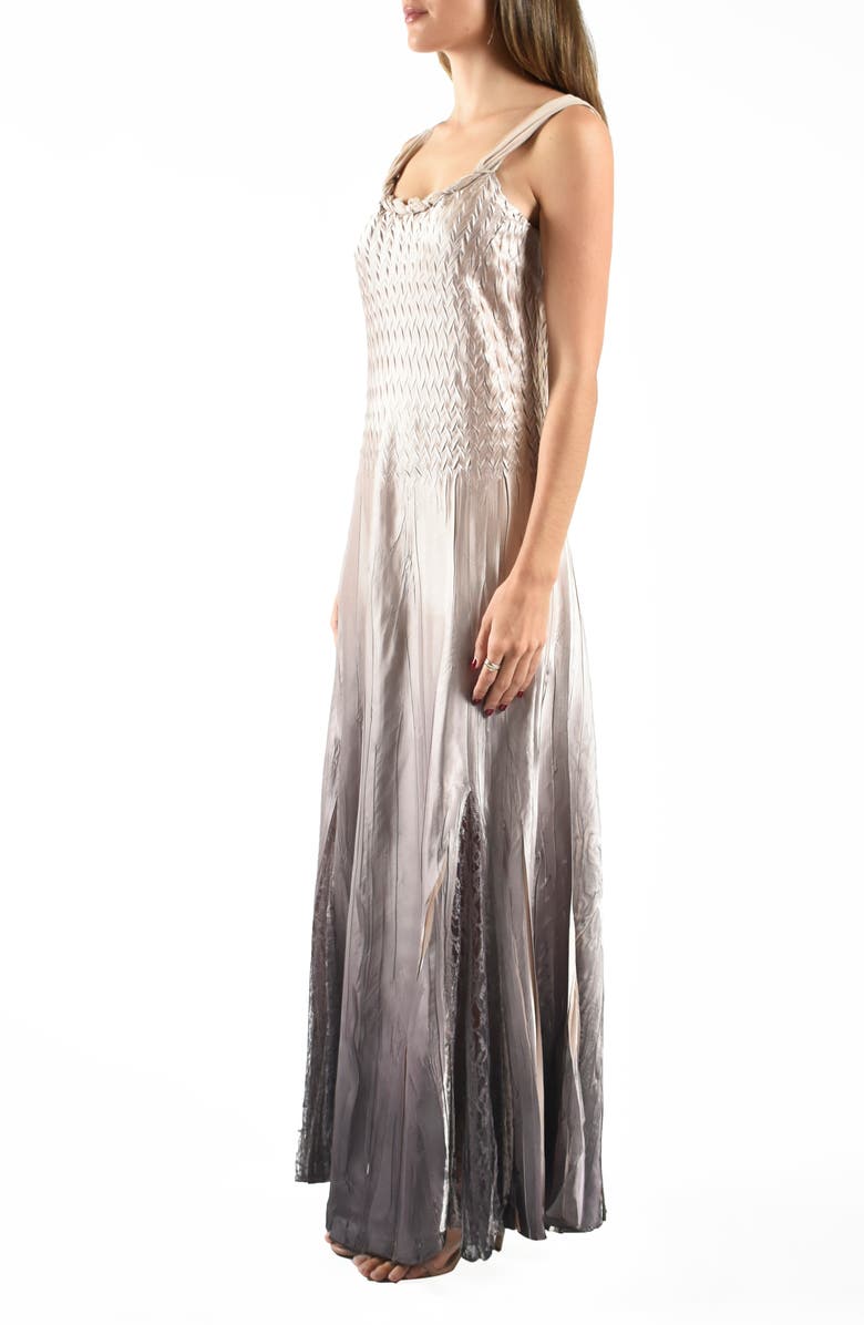 Komarov Ombré Charmeuse & Chiffon Gown, Alternate, color, 