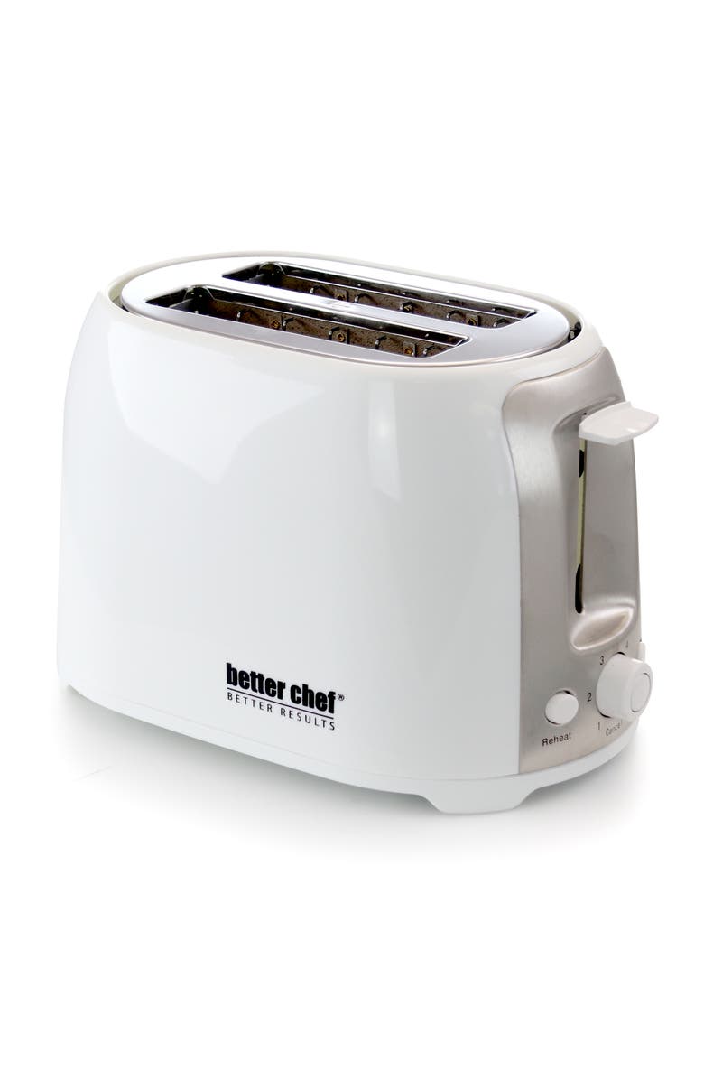 Better Chef Cool Touch Wide Slot Toaster, Main, color, White