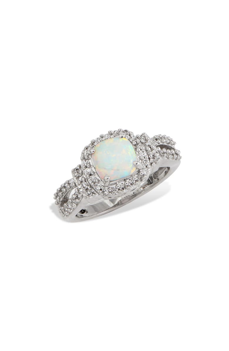 SAVVY CIE JEWELS Created Opal & CZ Ring - Size 7, Main, color, 