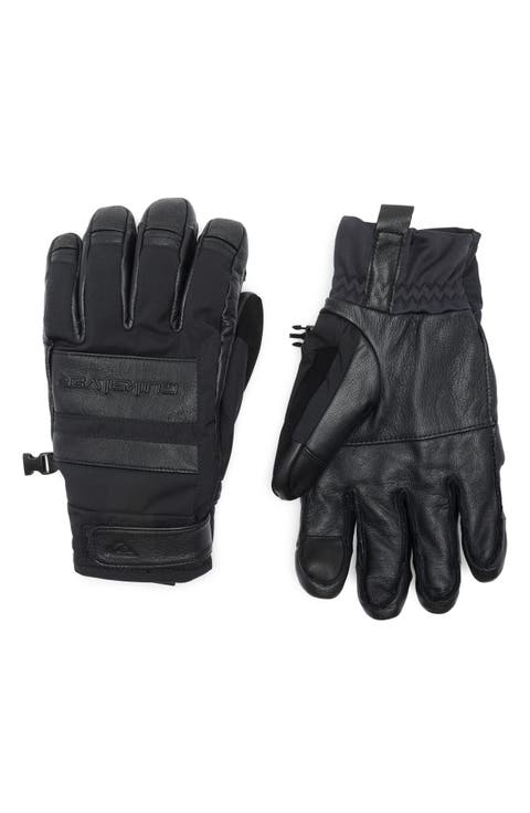 Squad Faux Leather Panel Gloves