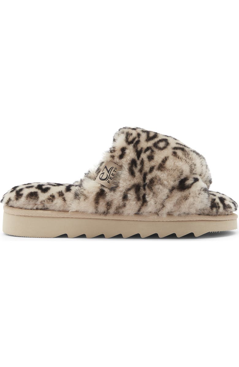 EZ Feet Genuine Shearling Mule, Alternate, color, Leopard