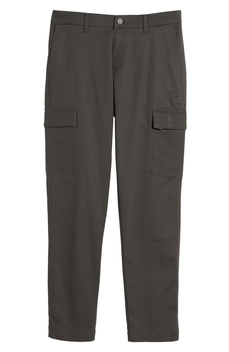 DL1961 Ivan Flat Front Stretch Cotton & Viscose Cargo Pants, Alternate, color, Dark Grey