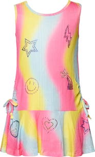 Sara Sara Kids' Rainbow Drop Waist Dress