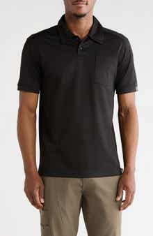 CARBON + CRAFT Grid Jacquard Polo
