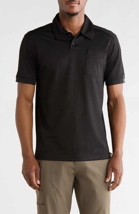 CARBON + CRAFT Grid Jacquard Polo