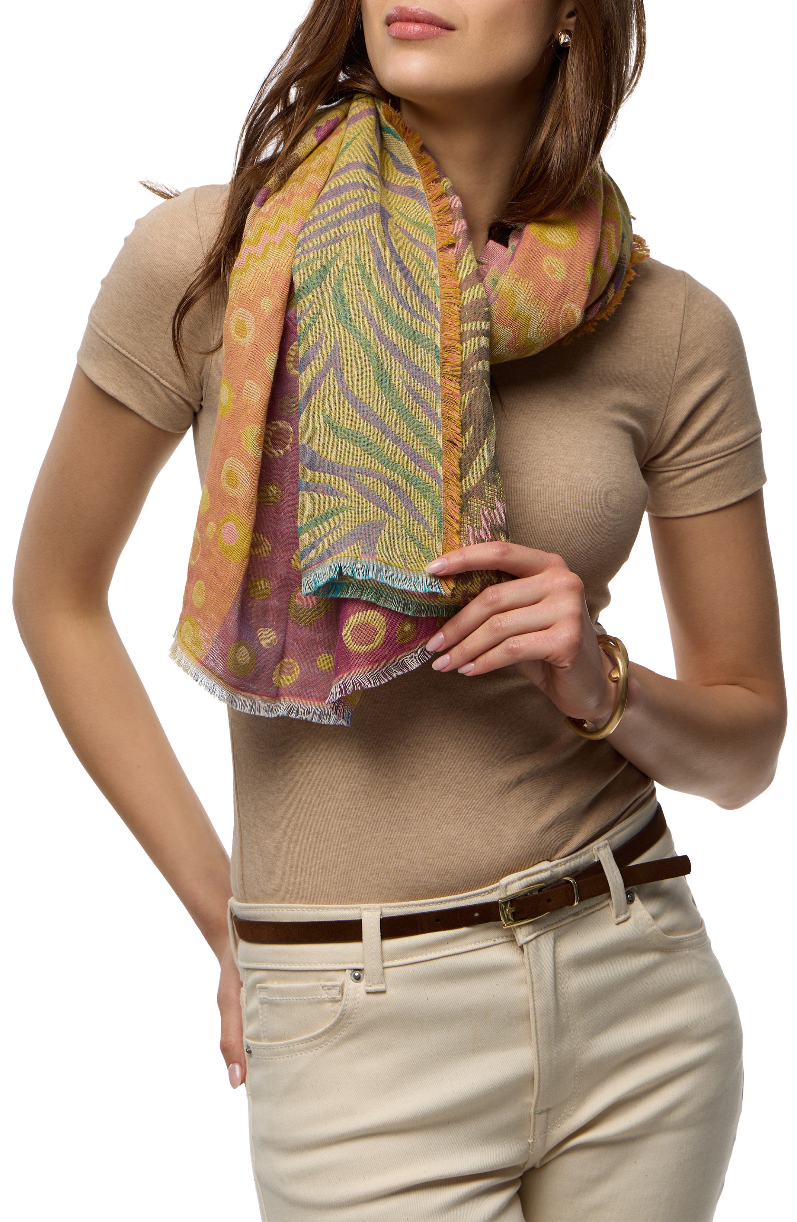 SAACHI Mixed Animal Pattern Scarf