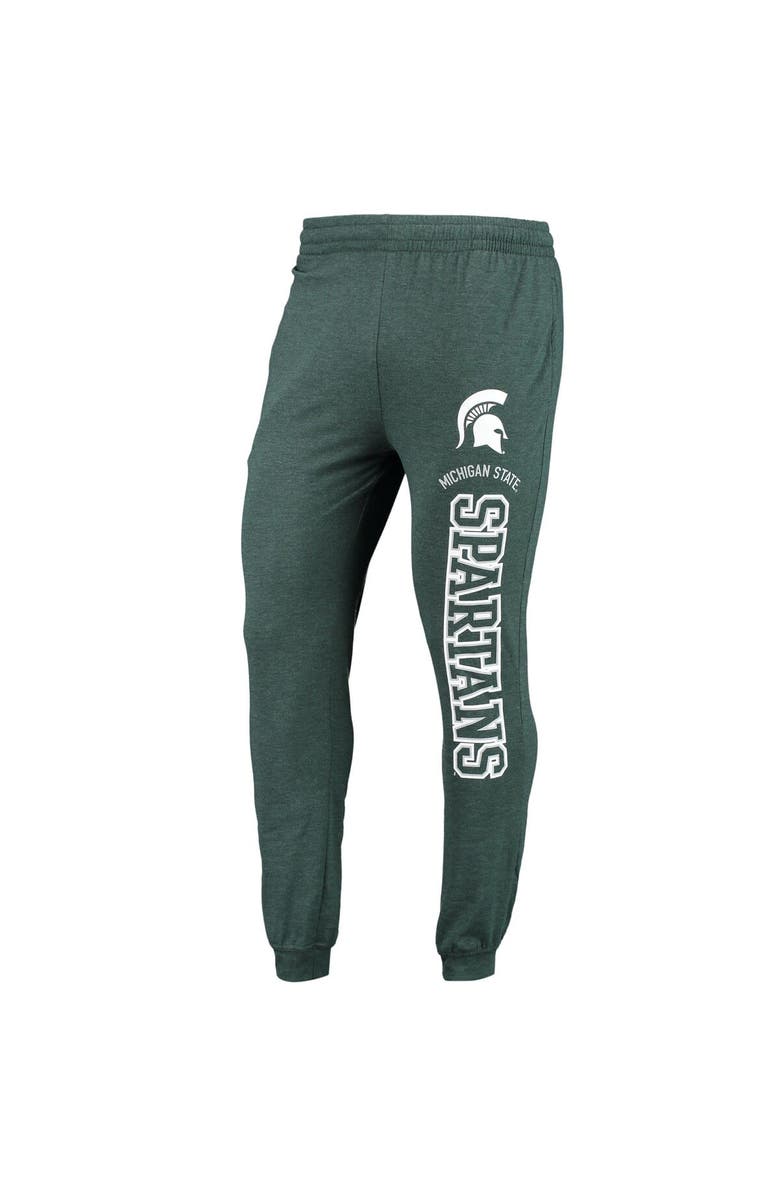 CONCEPTS SPORT Men's Concepts Sport Green/Heather Charcoal Michigan State Spartans Meter Long Sleeve Hoodie T-Shirt & Jogger Pajama Set, Alternate, color, Green