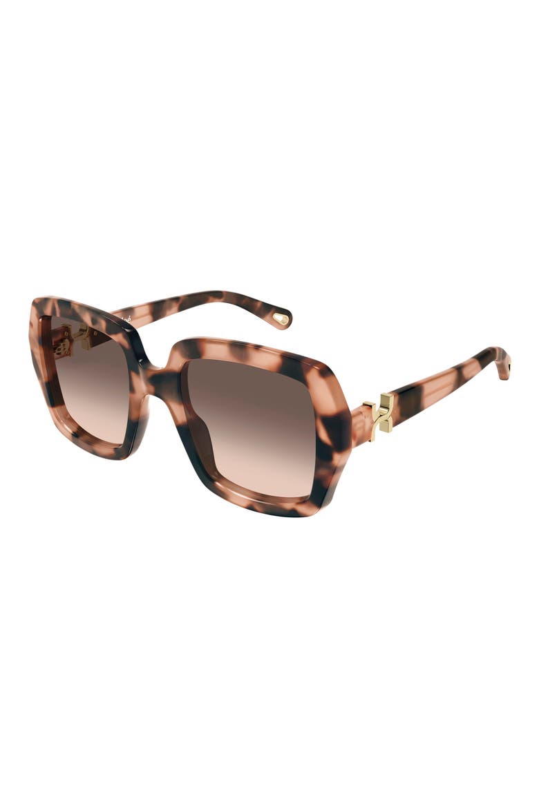 52mm Gradient Square Sunglasses, Alternate, color, HAVANA
