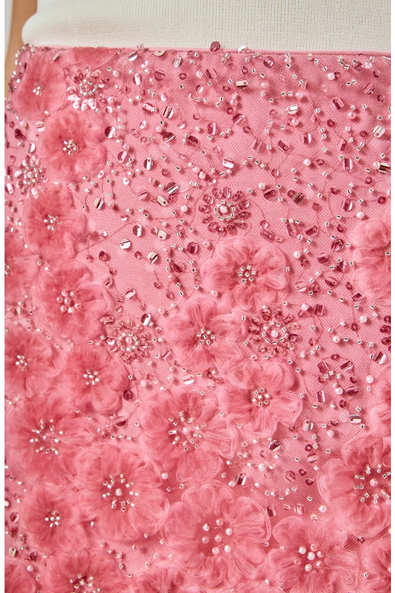 Floral Sequin Miniskirt, Alternate, color, RASPBERRY