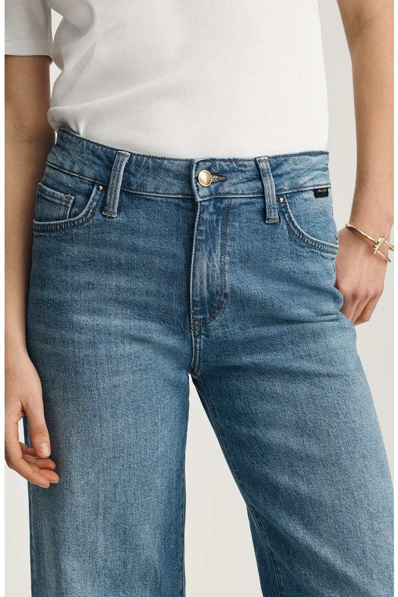 Paloma Mid Rise Wide Leg Jeans, Alternate, color, MID BRUSHED GOLD