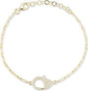 SPHERA MILANO Pavé Cubic Zirconia Clasp Chain Bracelet