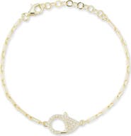 SPHERA MILANO Pavé Cubic Zirconia Clasp Chain Bracelet