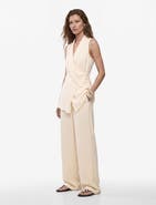 Koton Straight Full Length Belted Wide Leg Pants