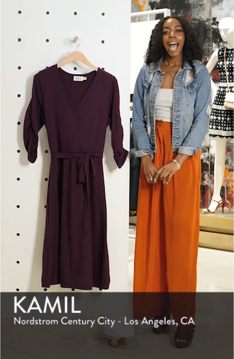 Midi Faux Wrap Dress, sales video thumbnail