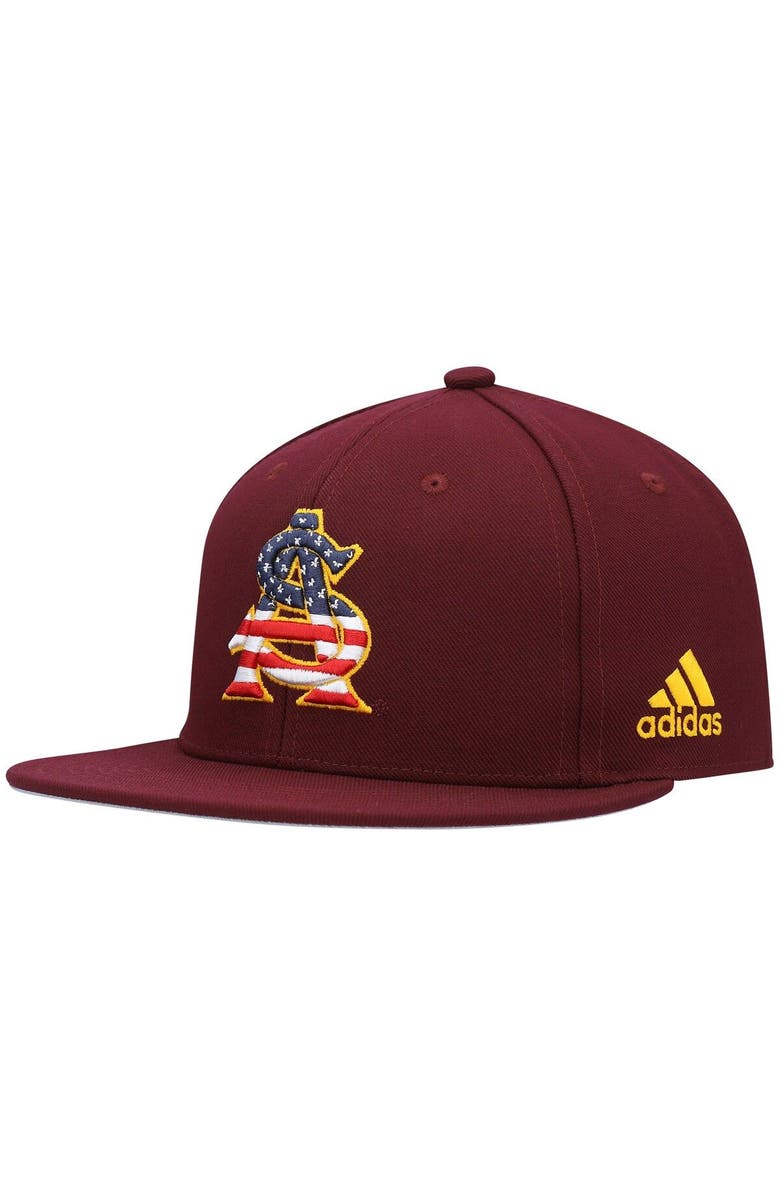 adidas Men's adidas Maroon Arizona State Sun Devils On-Field Baseball Fitted Hat, Main, color, Maroon