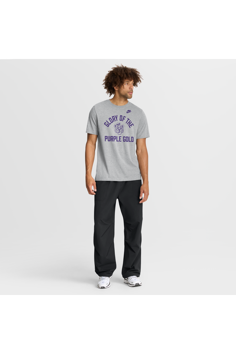 Men's Nike Heather Gray LSU Tigers Legacy Mantra Tri-Blend T-Shirt, Alternate, color, Heather Gray