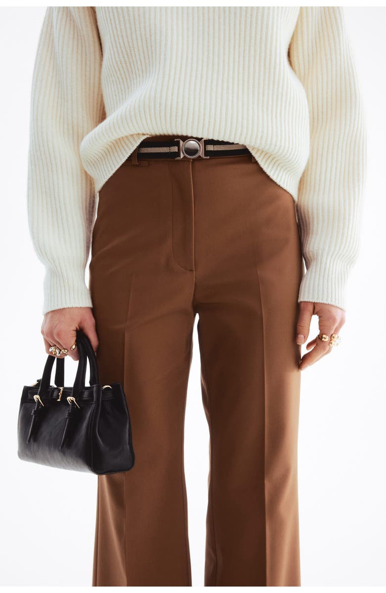 H&M Belted Bootcut Trousers, Alternate, color, 