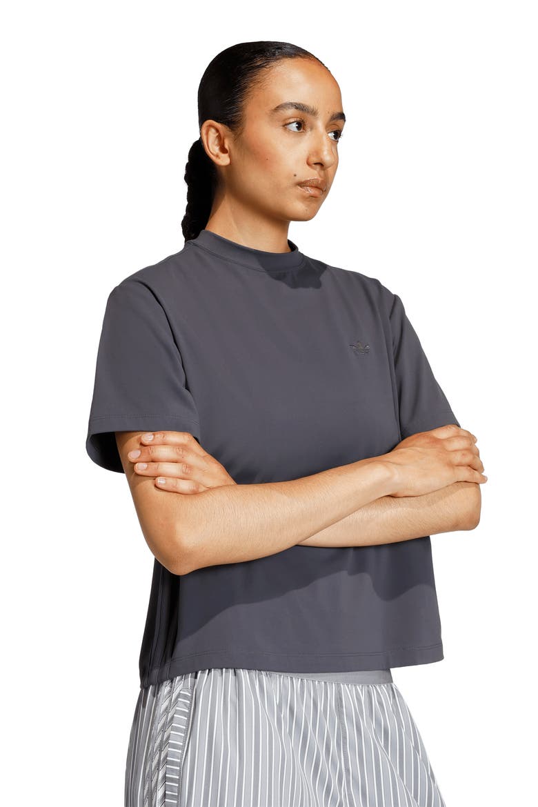 Essentials Mock Neck T-Shirt, Alternate, color, UTILITY BLACK/