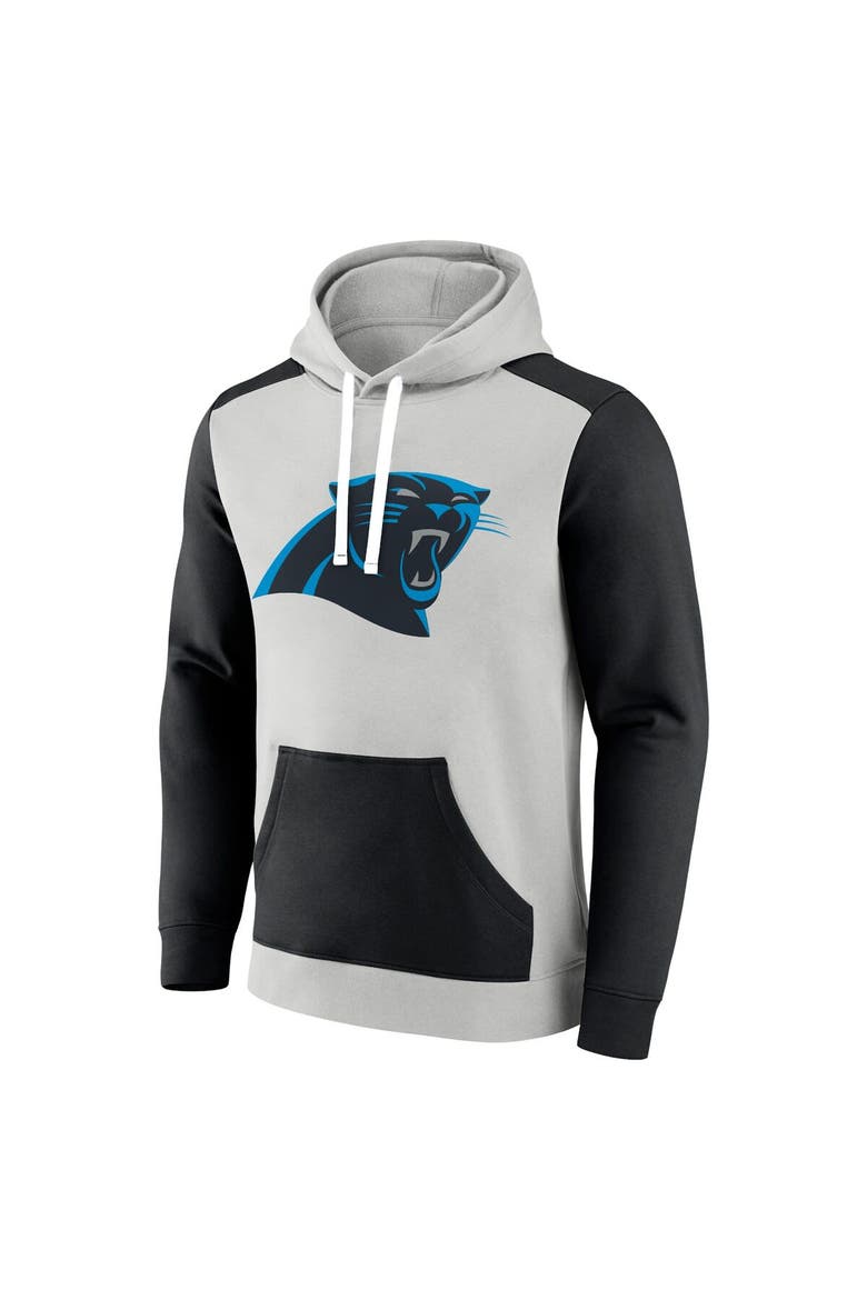 Men's Fanatics Branded Silver/Black Carolina Panthers Big & Tall Team Fleece Pullover Hoodie, Alternate, color, Silver