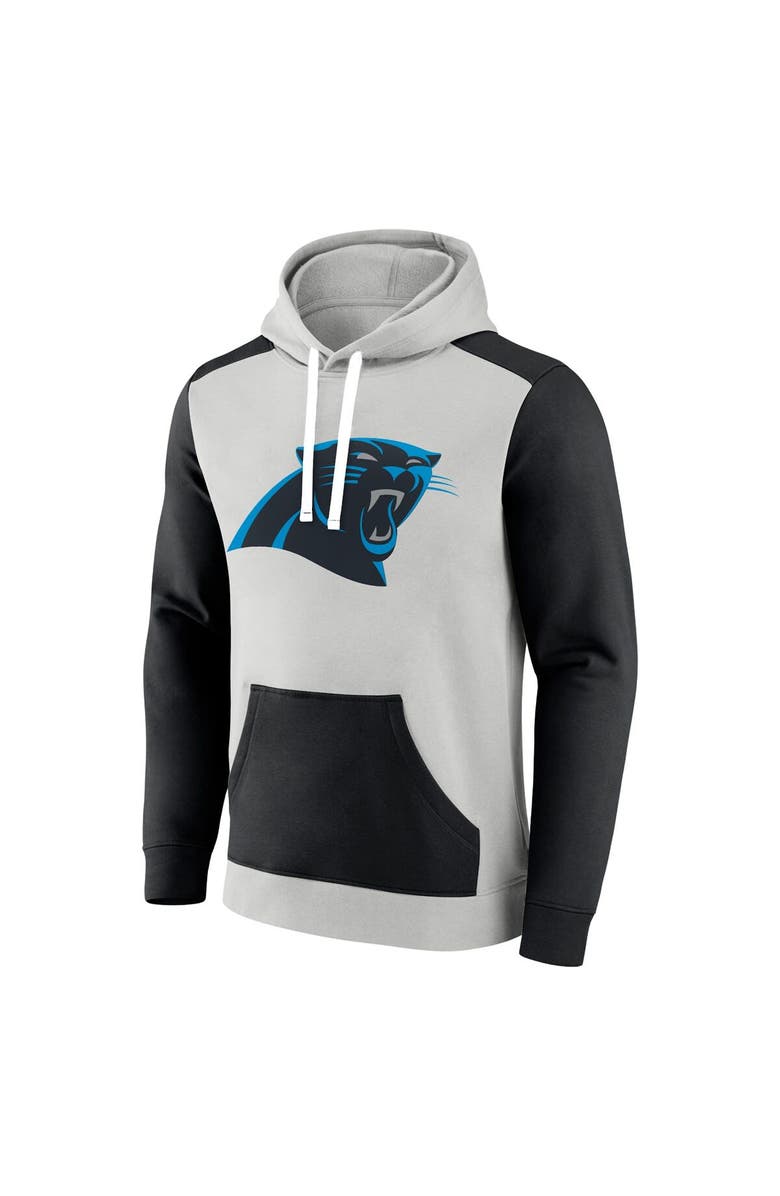 FANATICS Men's Fanatics Branded Silver/Black Carolina Panthers Big & Tall Team Fleece Pullover Hoodie, Alternate, color, 