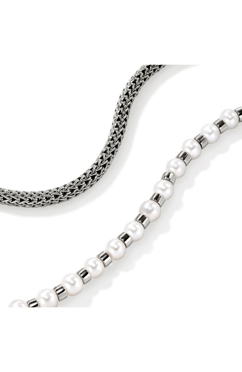 John Hardy JH Essential Pearl Wrap Bracelet, Sterling Silver, Alternate, color, Silver