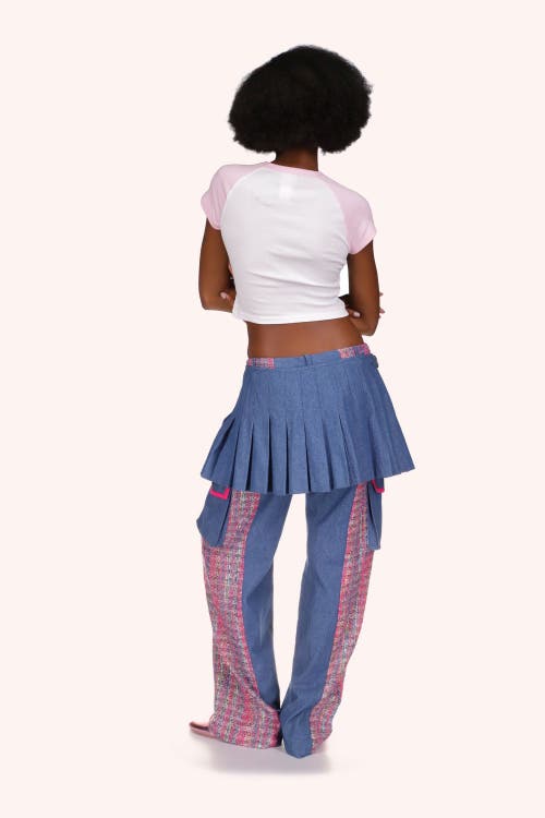 Anna Sui Micro Ribbed Raglan Baby Tee In Pink