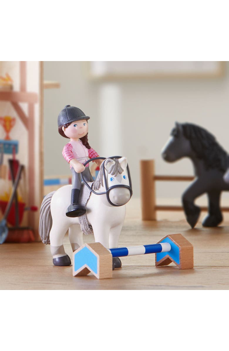 HABA Little Friends Horse Riding Play set - Rider Sanya, Mare Saphira and Accessories, Alternate, color, Multi