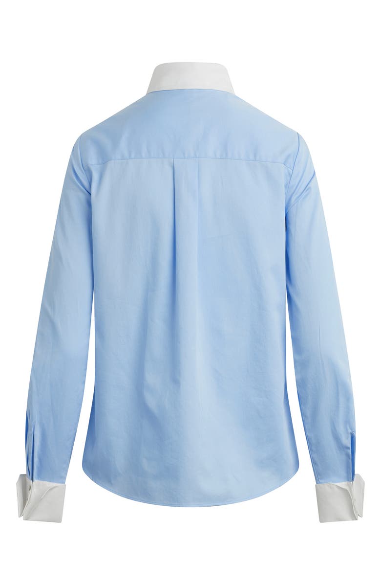 Favorite Daughter The Cuffed Statement Shirt, Alternate, color, Powder Blue/ Bright