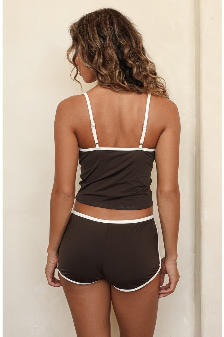 Tidepool Tankini Top, Alternate, color, Turkish Coffee