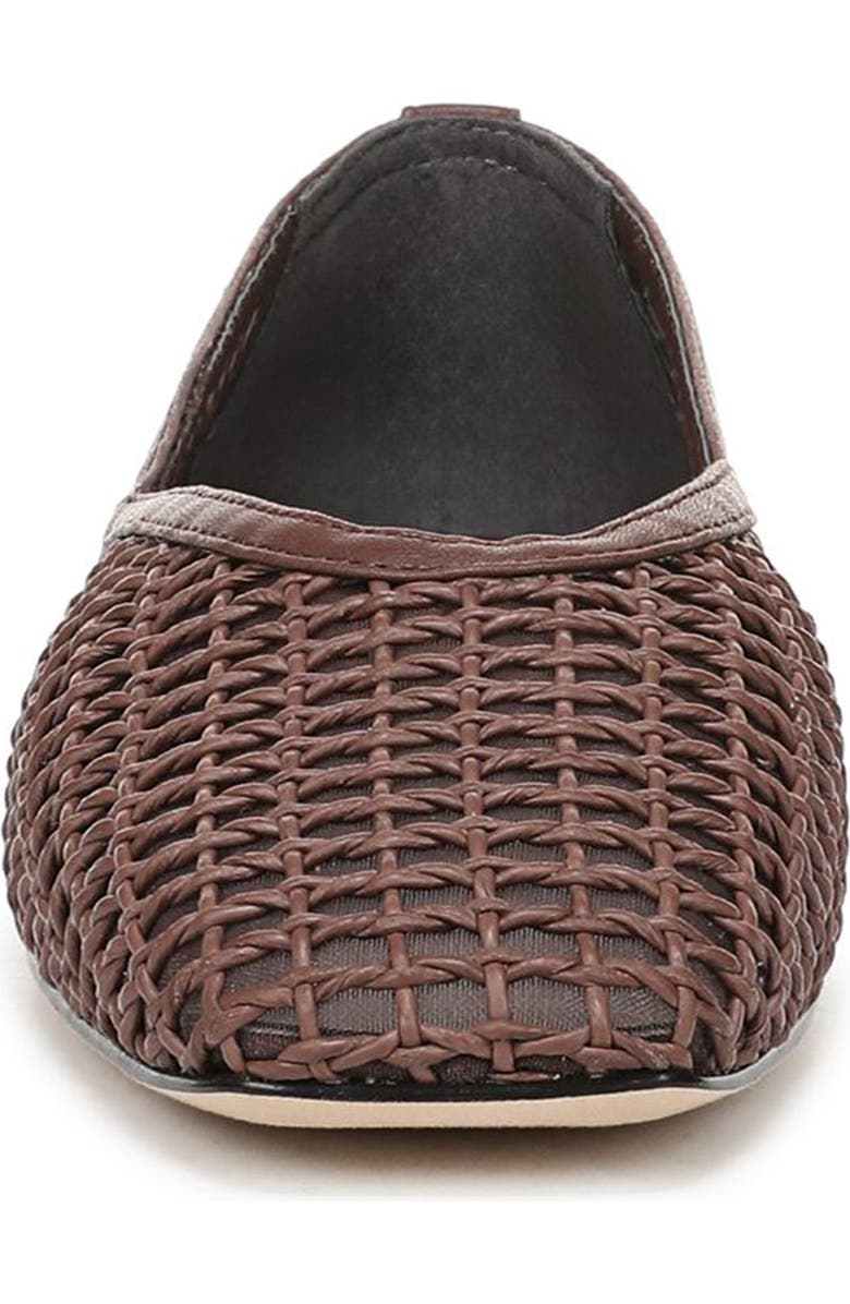 SARTO by Franco Sarto Flexa Square Toe Mesh Flat, Alternate, color, Coffee Bean