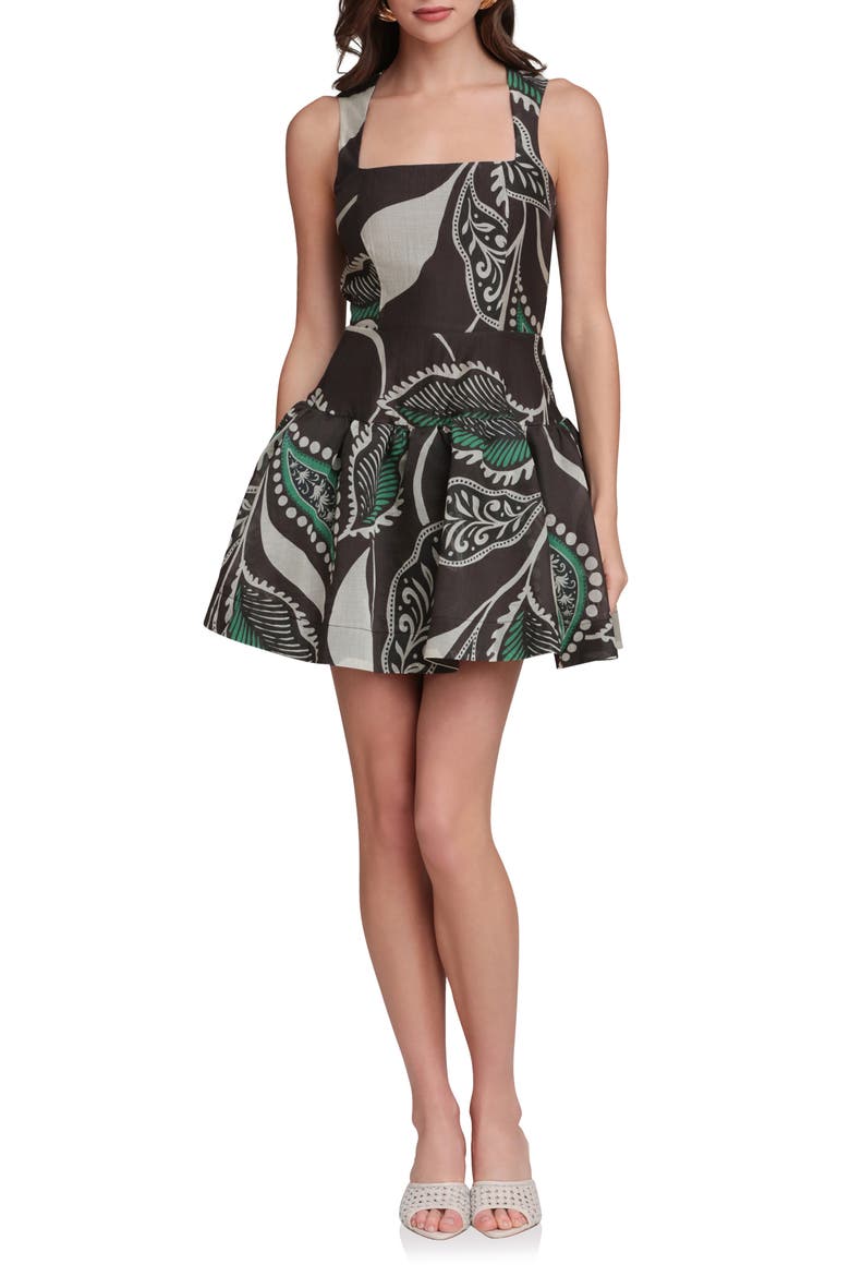 Paisley Print Fit & Flare Minidress, Main, color, BALI PAISLEY