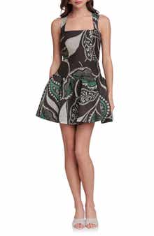 Paisley Print Fit & Flare Minidress