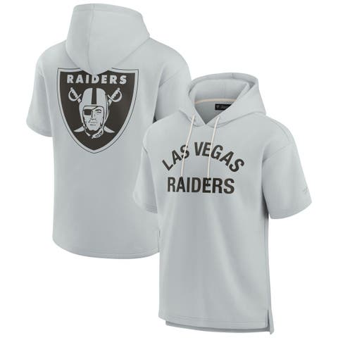 Unisex Fanatics Signature Gray Las Vegas Raiders Elements Super Soft Fleece Short Sleeve Pullover Hoodie
